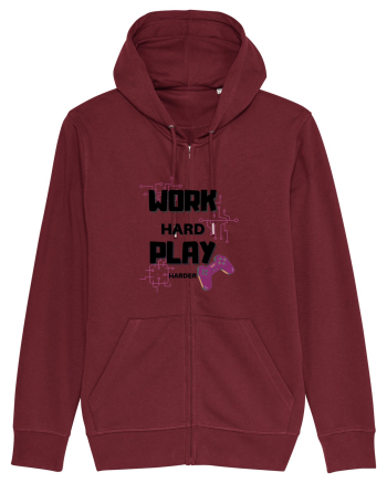 Work Hard Play Harder Burgundy