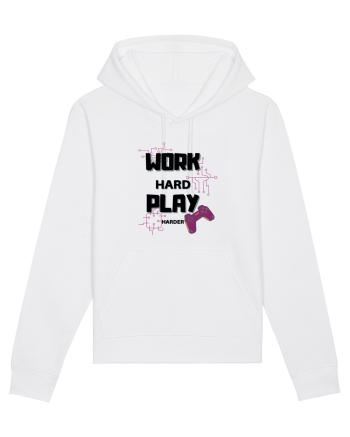 Work Hard Play Harder White