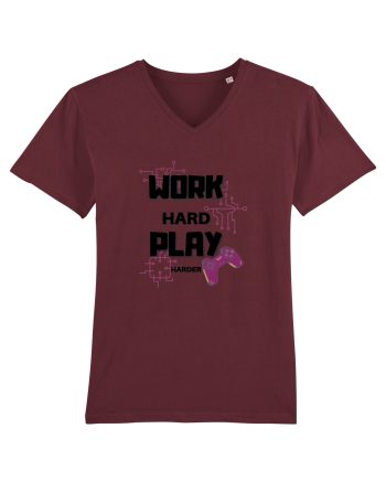 Work Hard Play Harder Burgundy