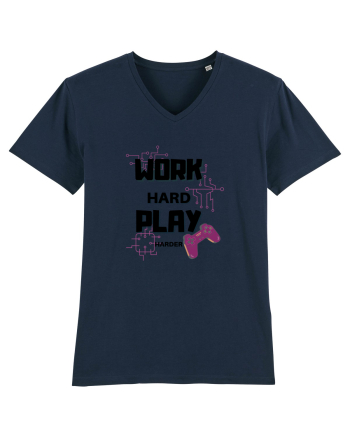 Work Hard Play Harder French Navy