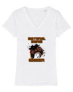 Natural Born Gamer Tricou mânecă scurtă guler V Damă Evoker