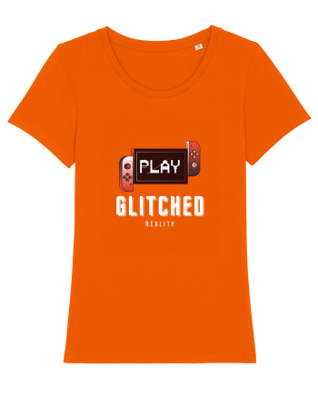 Glitched Reality Bright Orange