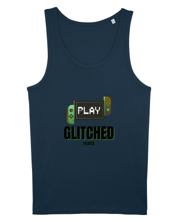Glitched Reality Navy