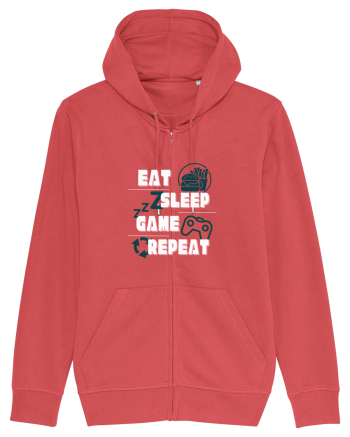 Eat Sleep Game Repeat Carmine Red