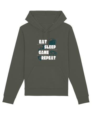 Eat Sleep Game Repeat Khaki
