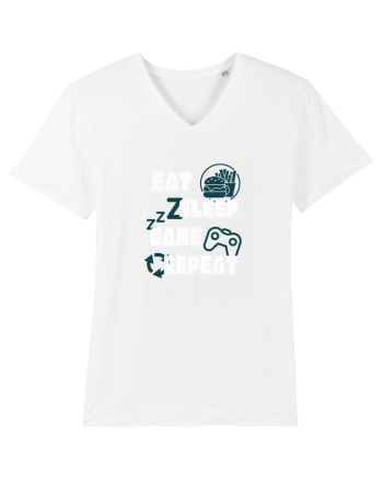 Eat Sleep Game Repeat White