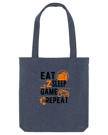 Eat Sleep Game Repeat Midnight Blue
