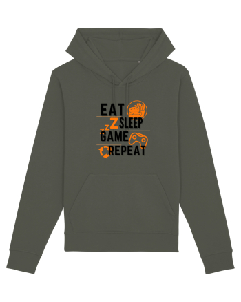 Eat Sleep Game Repeat Khaki