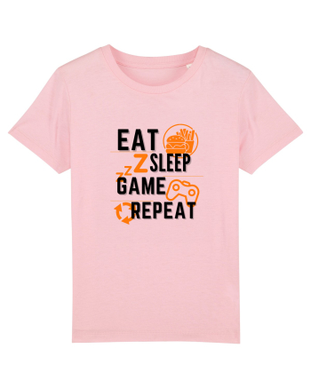 Eat Sleep Game Repeat Cotton Pink