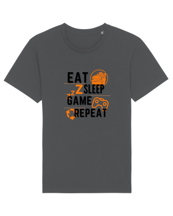 Eat Sleep Game Repeat Anthracite