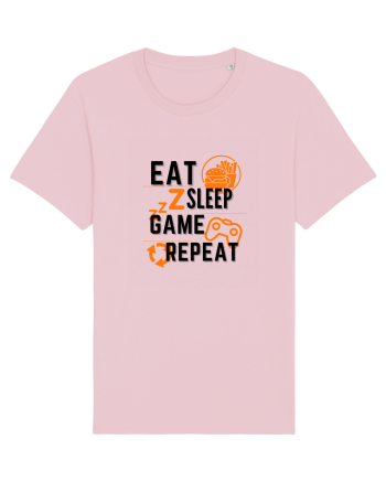 Eat Sleep Game Repeat Cotton Pink