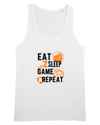 Eat Sleep Game Repeat White