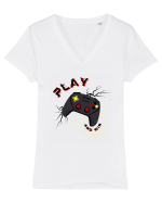 PLAY And Win Tricou mânecă scurtă guler V Damă Evoker