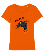 PLAY And Win Tricou mânecă scurtă guler larg fitted Damă Expresser