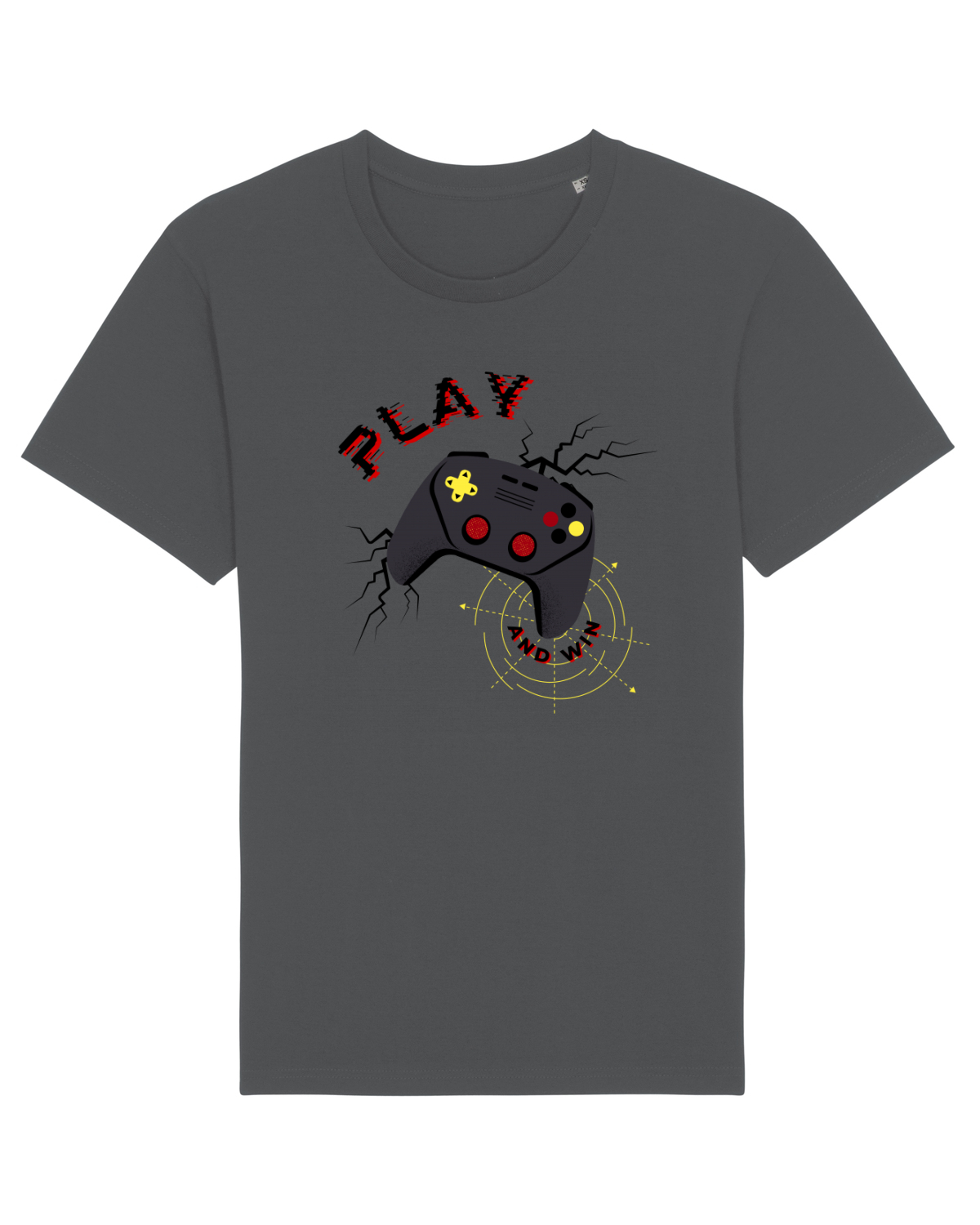 Tricou mânecă scurtă Unisex Rocker Anthracite