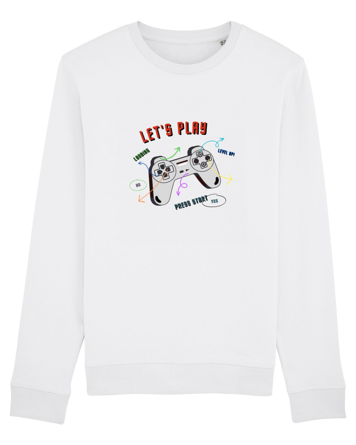 Bluză mânecă lungă Unisex Rise White
