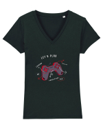 Let s Play ... Tricou mânecă scurtă guler V Damă Evoker