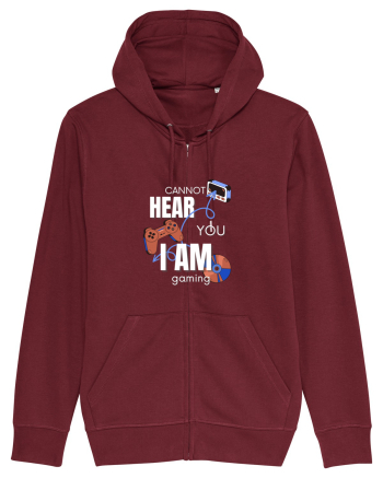 Cannot Hear You I Am Gaming Burgundy