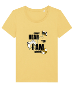 Cannot Hear You I Am Gaming Tricou mânecă scurtă guler larg fitted Damă Expresser