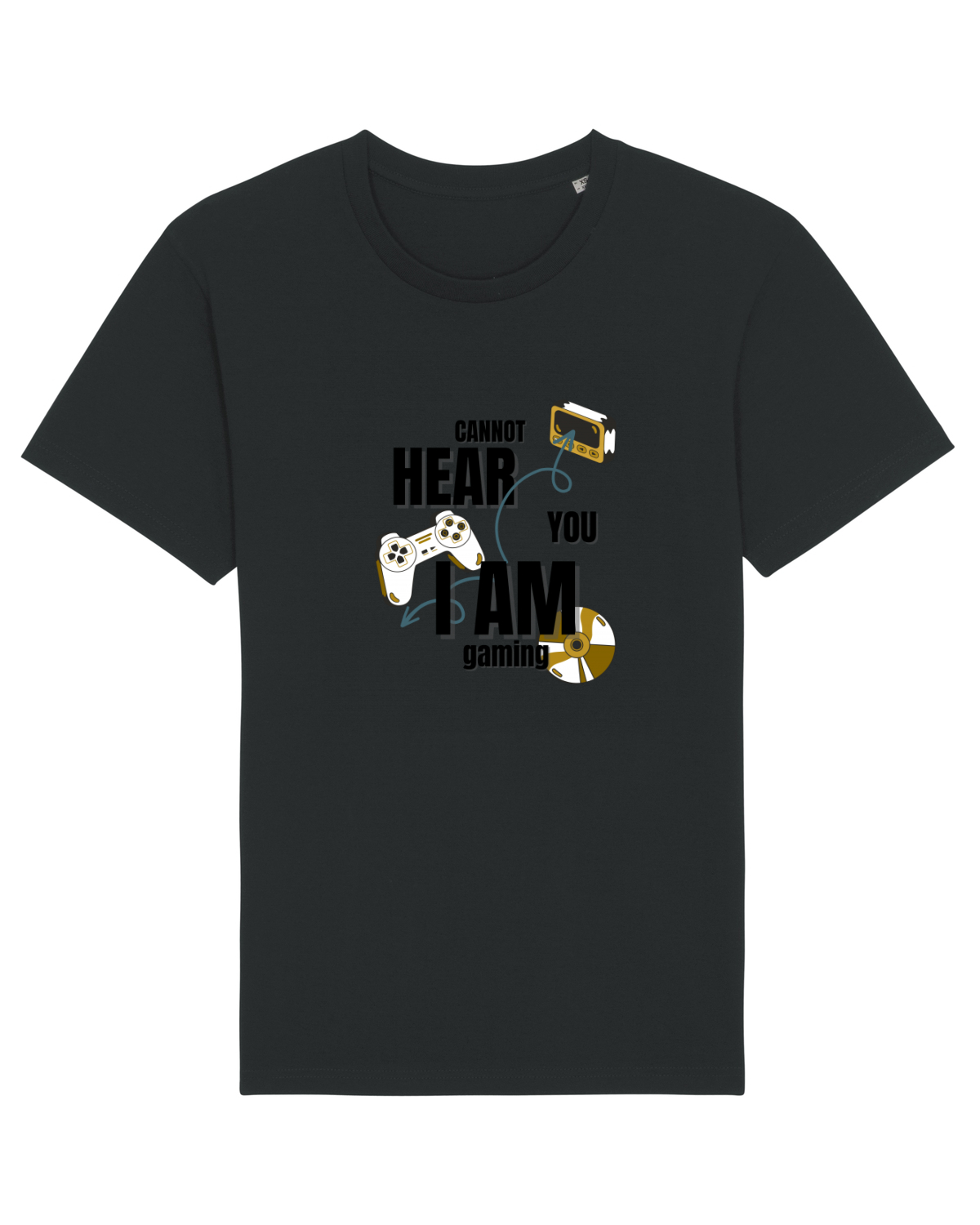 Tricou mânecă scurtă Unisex Rocker Black