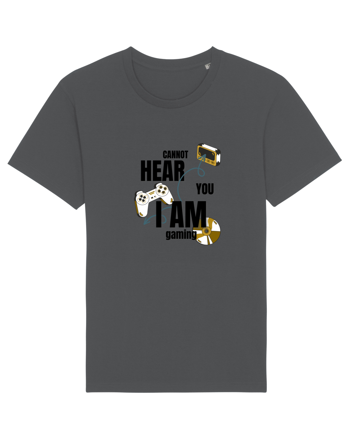 Tricou mânecă scurtă Unisex Rocker Anthracite