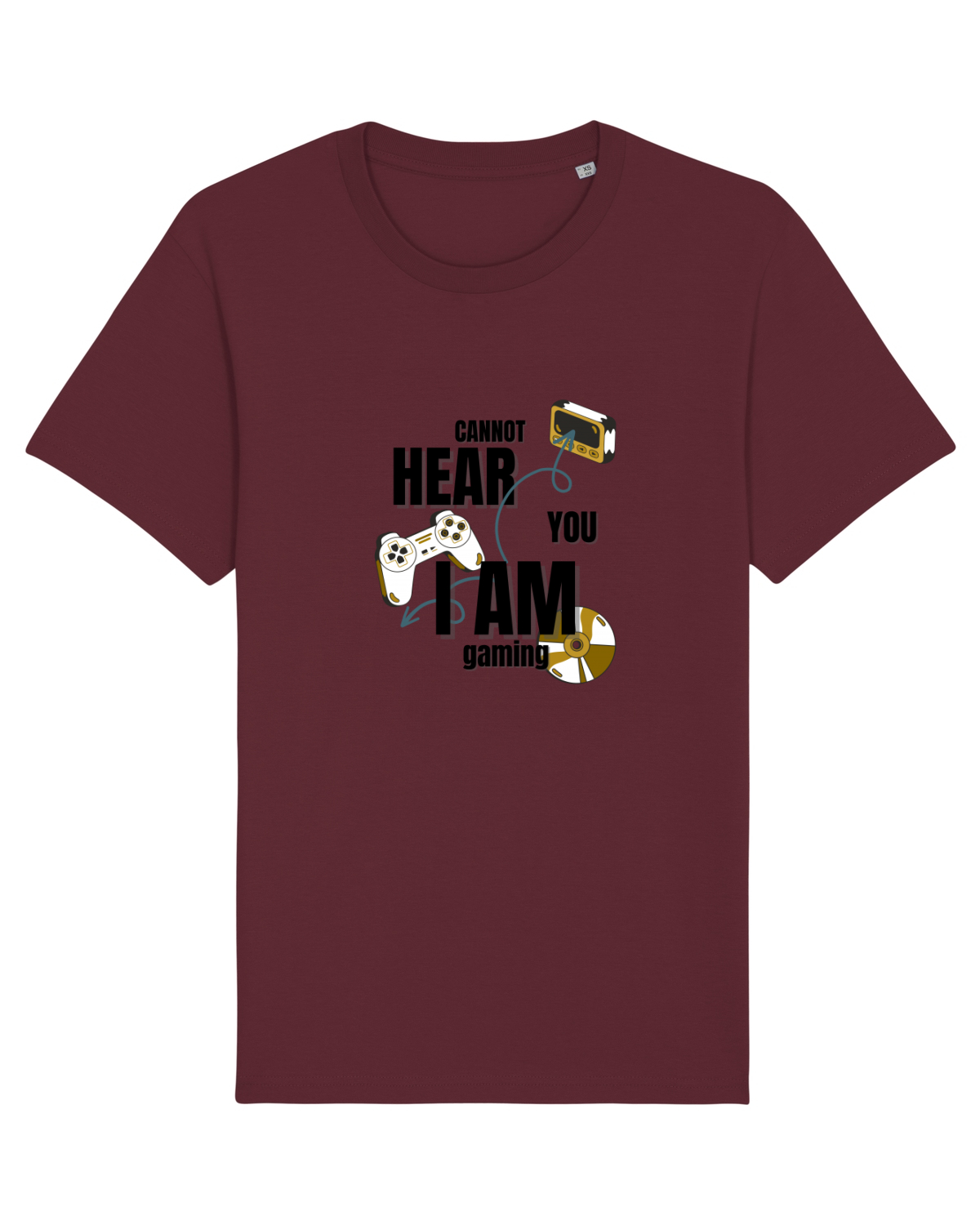 Tricou mânecă scurtă Unisex Rocker Burgundy