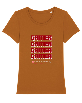 GAMER Life Is A Game Roasted Orange