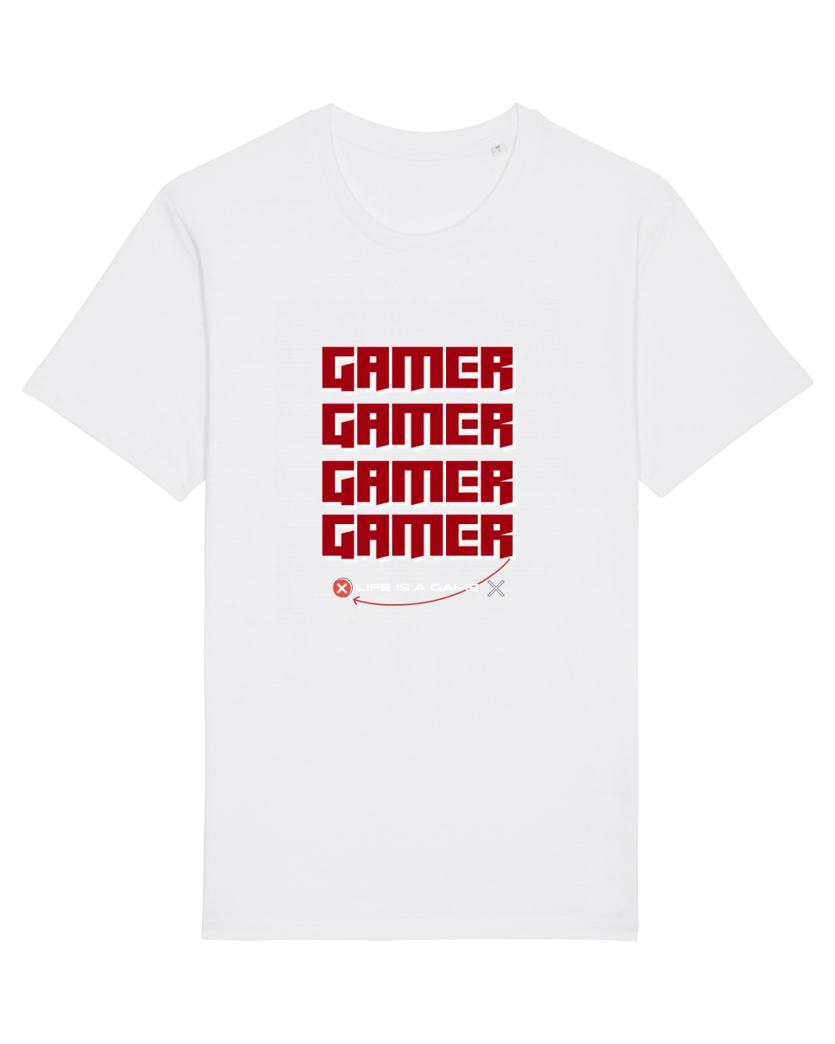 Tricou mânecă scurtă Unisex Rocker White