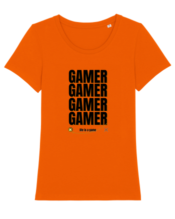 GAMER Life Is A Game Bright Orange