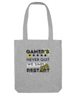 Gamers Never Quit  Sacoșă textilă