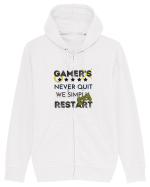 Gamers Never Quit  Hanorac cu fermoar Unisex Connector
