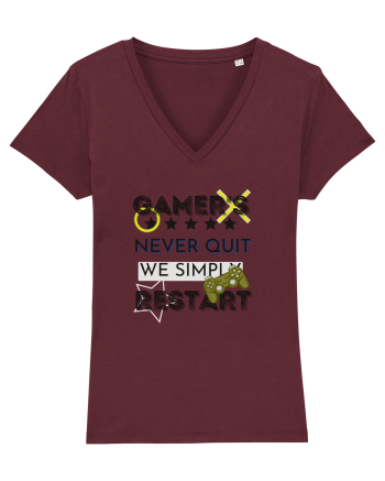 Gamers Never Quit  Burgundy