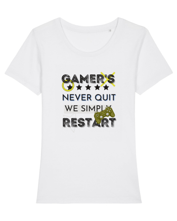 Gamers Never Quit  White