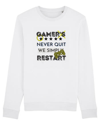 Gamers Never Quit  White