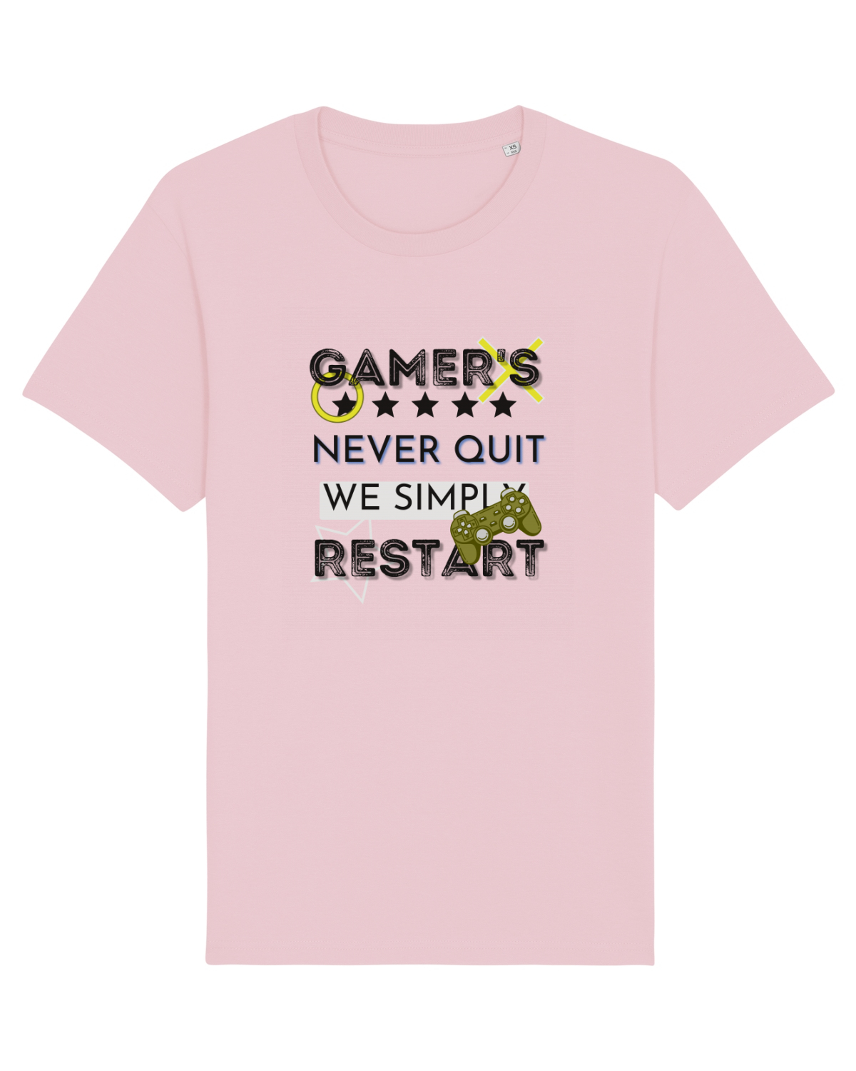 Tricou mânecă scurtă Unisex Rocker Cotton Pink