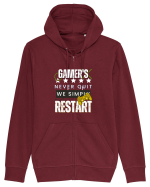 Gamers Never Quit  Hanorac cu fermoar Unisex Connector