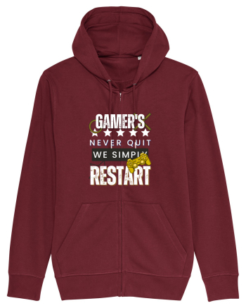 Gamers Never Quit  Burgundy