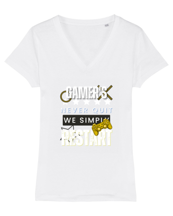 Gamers Never Quit  White