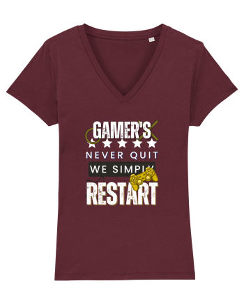 Gamers Never Quit  Burgundy