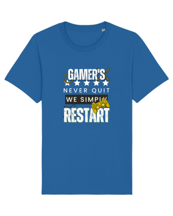 Gamers Never Quit  Royal Blue