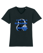 Ye I Am A Gamer Girl Tricou mânecă scurtă guler V Bărbat Presenter