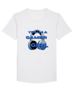 Ye I Am A Gamer Girl Tricou mânecă scurtă guler larg Bărbat Skater