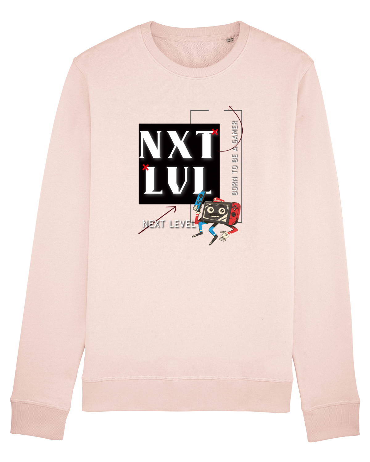 Bluză mânecă lungă Unisex Rise Candy Pink