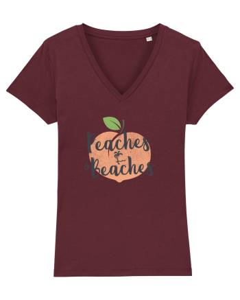 Peaches & Beaches Burgundy
