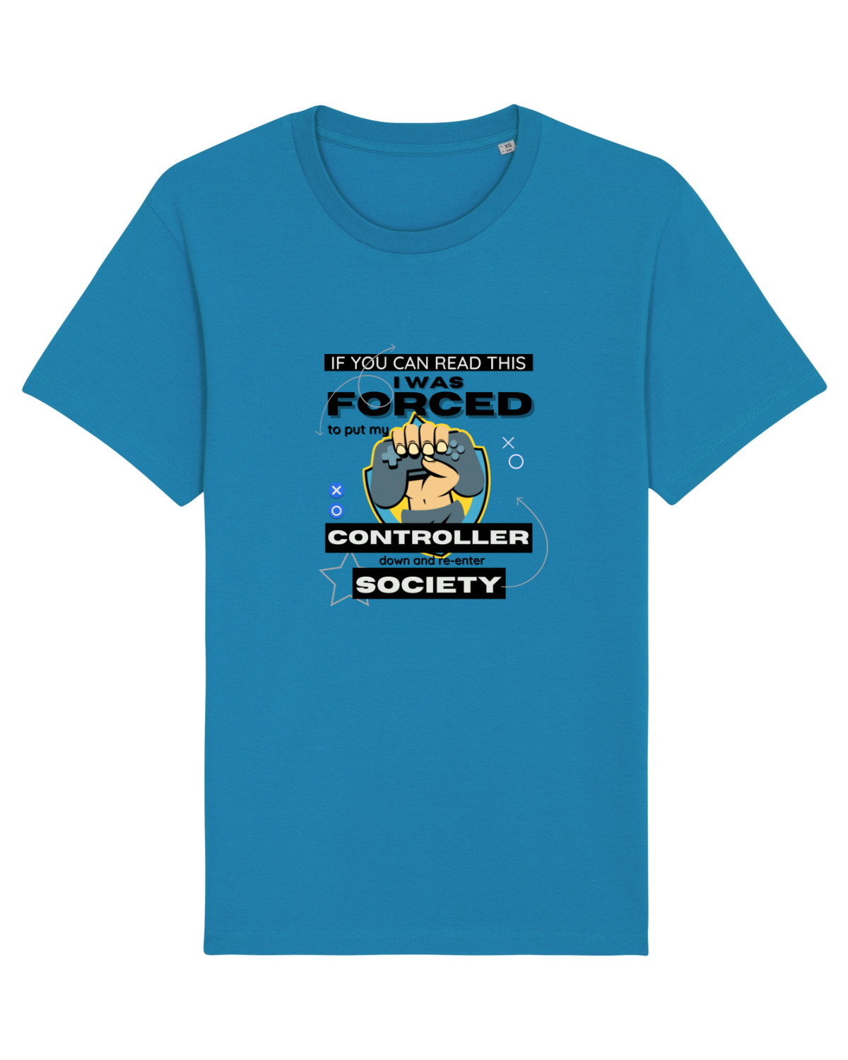 Tricou mânecă scurtă Unisex Rocker Azur