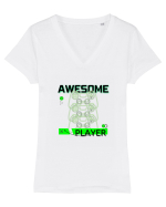 Awesome Player Tricou mânecă scurtă guler V Damă Evoker