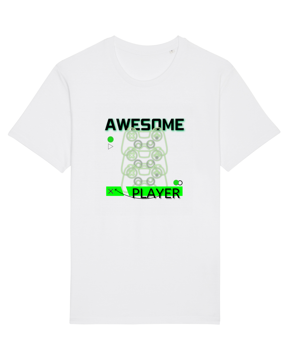 Tricou mânecă scurtă Unisex Rocker White