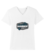 Husband Tricou mânecă scurtă guler V Bărbat Presenter