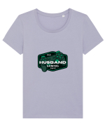 Husband Tricou mânecă scurtă guler larg fitted Damă Expresser