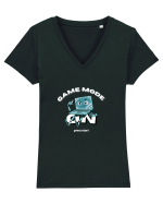 Game Mode Press Start Tricou mânecă scurtă guler V Damă Evoker